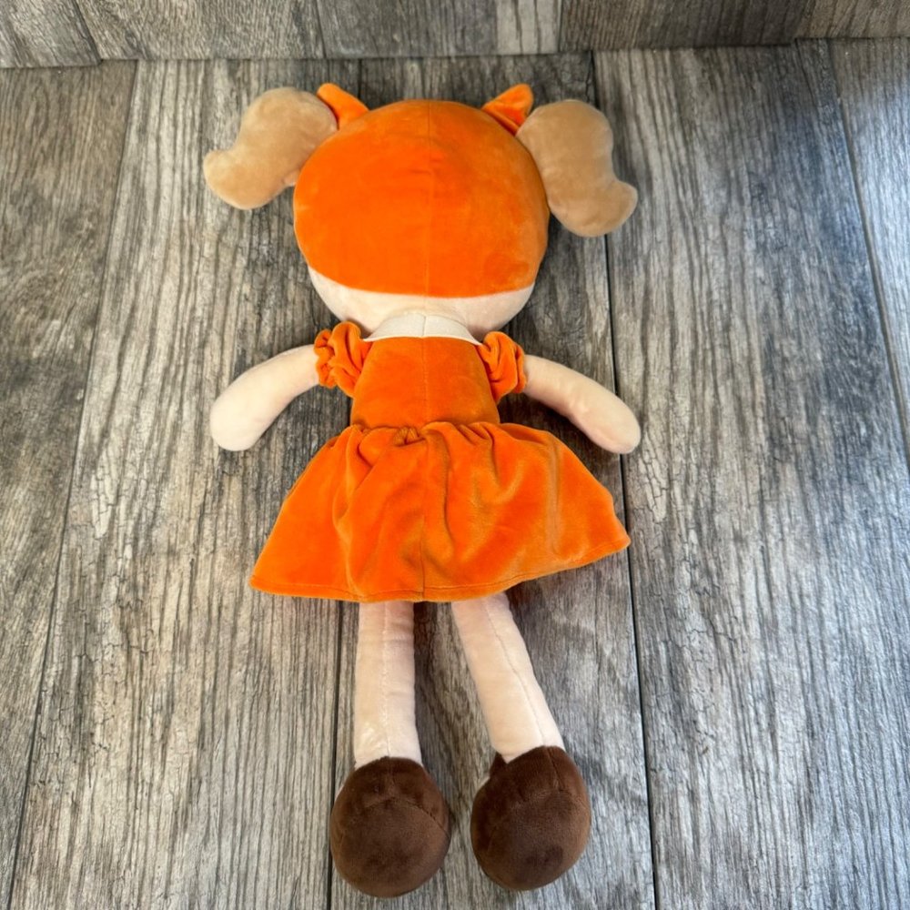 Gloveleya Fox Girl Soft Plush Toy Doll 16" Orange Dress - Picture 4 of 10